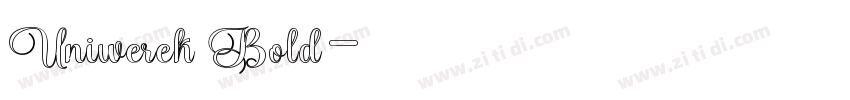 Uniwerek Bold字体转换